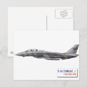 Carte Postale VF-1 Wolfpack F-14 Tomcat (Devant / Derrière)