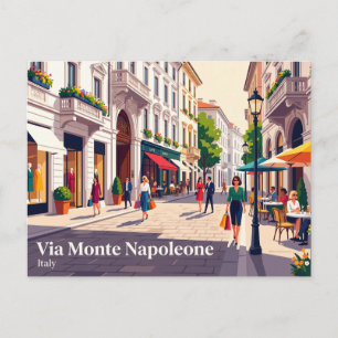 Carte Postale Via Monte Napoleone Italie
