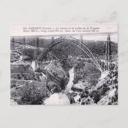 Carte Postale Viaduc de Garabit Vintage (Devant)