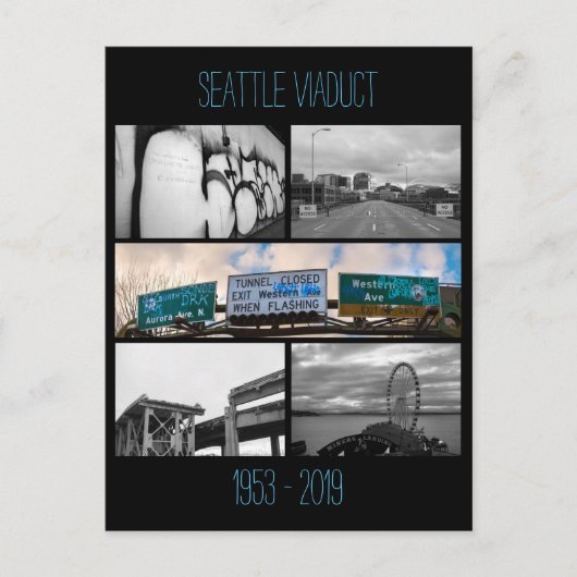 Carte Postale Viaduc de Seattle (Devant)