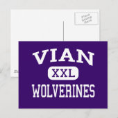 Carte Postale Vian - Wolverines - Lycée - Vian Oklahoma (Devant / Derrière)