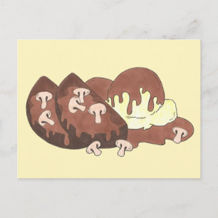 Carte Postale Viande et pommes de terre Pain de viande Champigno