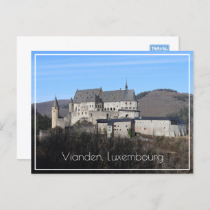 Carte Postale Vianden Castle Winter View, Luxembourg