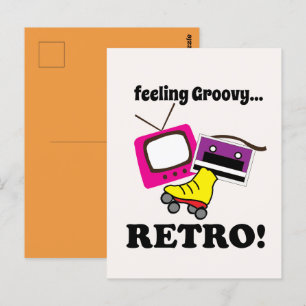 Carte Postale Vibe Rétro Groovy Rétro