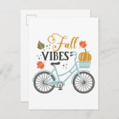 Carte Postale Vibes Automatiques À Vélo (Devant / Derrière)