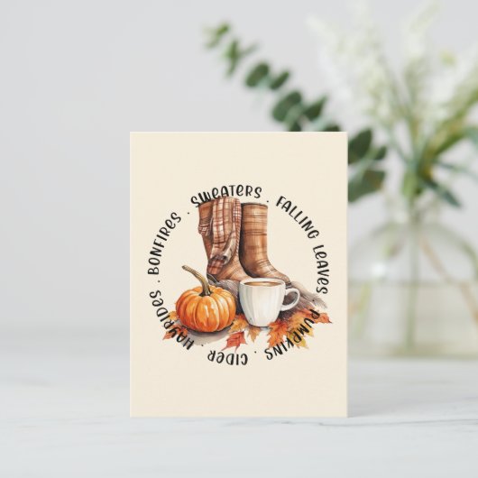 Carte Postale Vibes automne et automne (Debout devant)