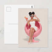 Carte Postale Vibes Chic Rétro Glamour (Devant / Derrière)