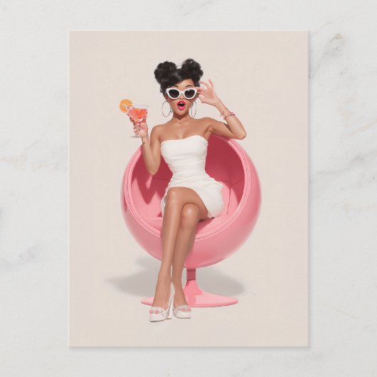 Carte Postale Vibes Chic Rétro Glamour (Devant)