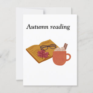 Carte Postale Vibes Confortables Automne - Cocos Chauds, Livres 