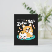 Carte Postale Vibes Corgi Butt et Nap - Joli chien couché (Debout devant)