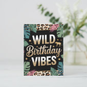 Carte Postale Vibes d'anniversaire sauvage Graphique : Thème Jun (Debout devant)