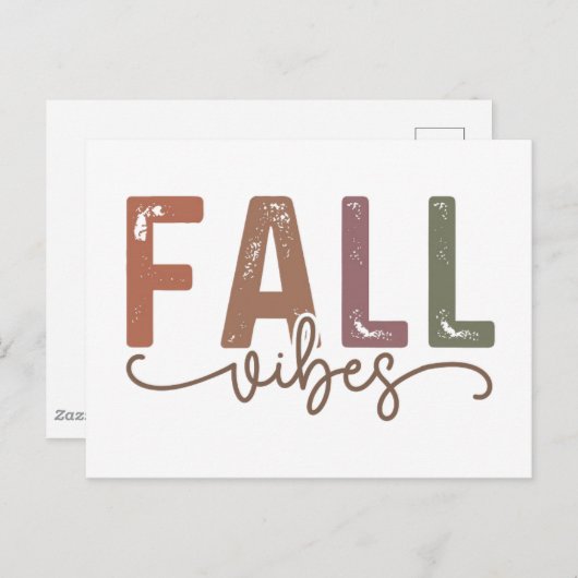 Carte Postale Vibes d'automne arc-en-ciel (Devant / Derrière)