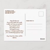 Carte Postale Vibes d'automne rustiques Thanksgiving (Dos)