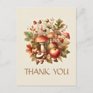 Carte Postale Vibes d'automne vintage nature champignon acorne p