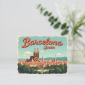 Carte Postale Vibes de Barcelone vintage (Debout devant)