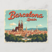Carte Postale Vibes de Barcelone vintage (Devant)