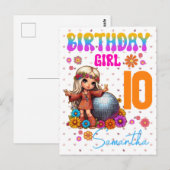 Carte Postale Vibes de paix, d'amour et d'anniversaire Hippie Gi (Devant / Derrière)