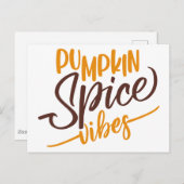 Carte Postale Vibes de Spice de Citrouille (Devant / Derrière)