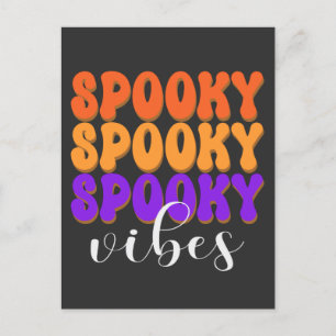 Carte Postale Vibes Éffrayantes rétro Super Halloween