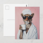 Carte Postale Vibes Leopard détendues (Devant / Derrière)
