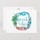 Carte postale Vibes Plage (Devant / Derrière)