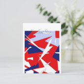 Carte Postale Vibes positives Bleu rouge blanc (Debout devant)