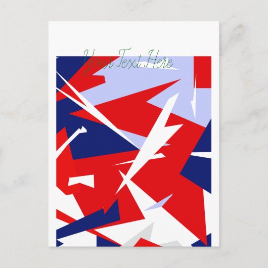Carte Postale Vibes positives Bleu rouge blanc (Devant)