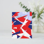 Carte Postale Vibes positives Bleu rouge blanc (Debout devant)