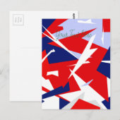 Carte Postale Vibes positives Bleu rouge blanc (Devant / Derrière)