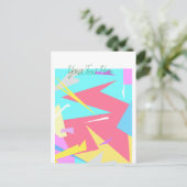 Carte Postale Vibes positives couleurs pastel Abstrait (Debout devant)