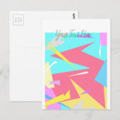 Carte Postale Vibes positives couleurs pastel Abstrait (Devant / Derrière)