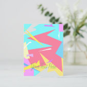 Carte Postale Vibes positives couleurs pastel Abstrait (Debout devant)