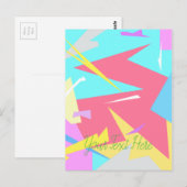 Carte Postale Vibes positives couleurs pastel Abstrait (Devant / Derrière)