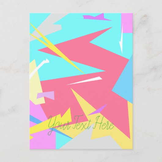 Carte Postale Vibes positives couleurs pastel Abstrait (Devant)