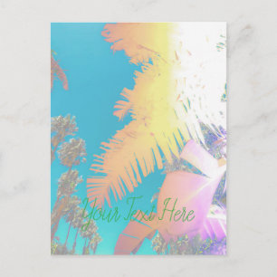 Carte Postale Vibes positives Palmiers tropicaux