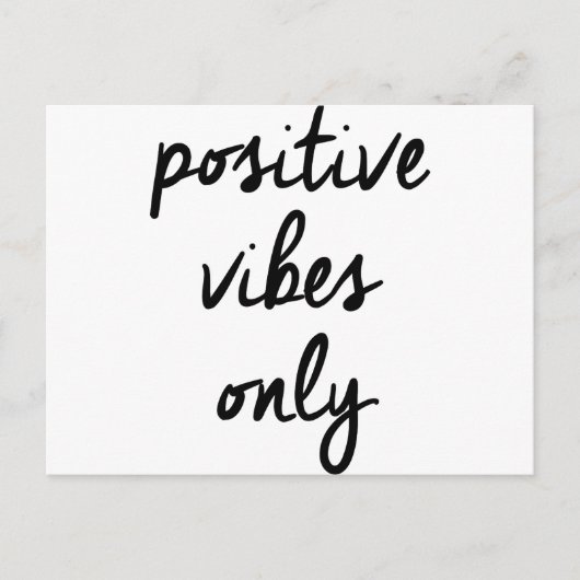 Carte Postale Vibes positives Wellcoda Uniquement Positivité UK (Devant)