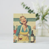 Carte Postale Vibes Rétro de Cuisine Heureuse (Debout devant)