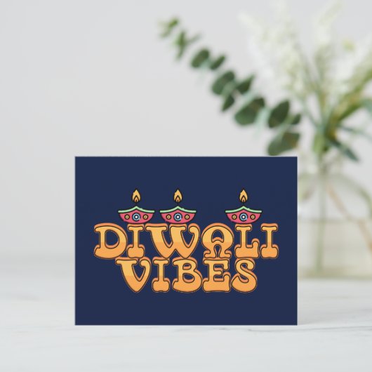 Carte Postale Vibes Retro Diwali (Debout devant)