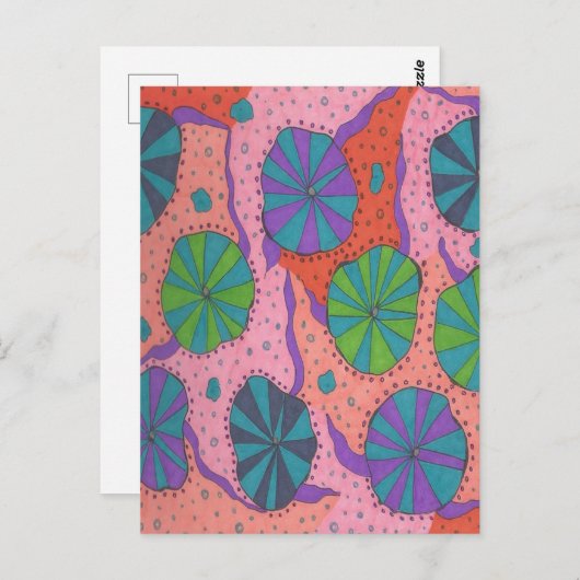 Carte Postale Vibes rétro funky (Devant / Derrière)