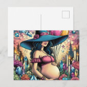 Carte Postale Vibes sorcières de grossesse  (Devant / Derrière)