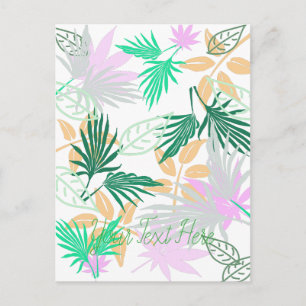 Carte Postale Vibes tropicales Feuilles Plantes