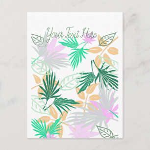 Carte Postale Vibes tropicales Feuilles Plantes
