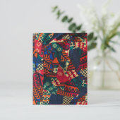 Carte Postale Vibrant African Geometric Tribal Abstract Pattern  (Debout devant)