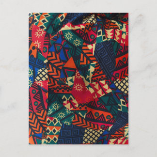 Carte Postale Vibrant African Geometric Tribal Abstract Pattern 