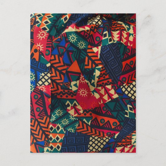 Carte Postale Vibrant African Geometric Tribal Abstract Pattern  (Devant)