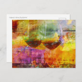 Carte postale Vibrant Art numérique à vin (Devant / Derrière)