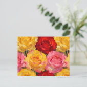 Carte Postale Vibrant Blooming Roses (Debout devant)