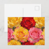 Carte Postale Vibrant Blooming Roses (Devant / Derrière)