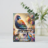 Carte Postale Vibrant Condor Plumé Juché Sur Une Branche D'Arbre (Debout devant)