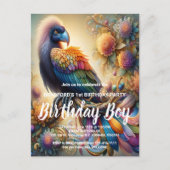 Carte Postale Vibrant Condor Plumé Juché Sur Une Branche D'Arbre (Devant)